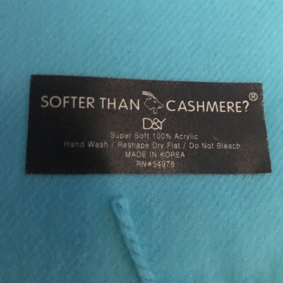 Softer Than Cashmere Turquoise Scarf - Picture 3 of 3